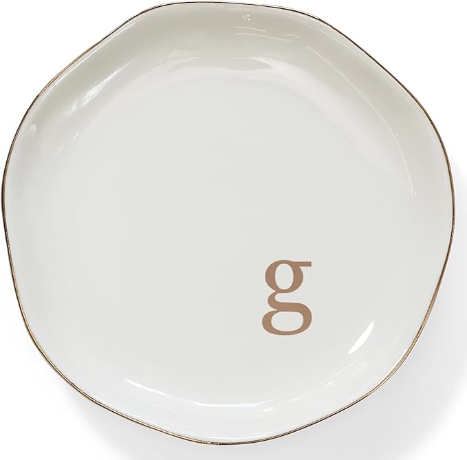 HOME SMILE Initials Ring Dish Jewery Tray by HOMESMILE