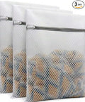 Honeycomb Mesh Laundry Bags for Delicates, 3 Pack 12 x 16 Inch Medium Wash Bags by Unknown