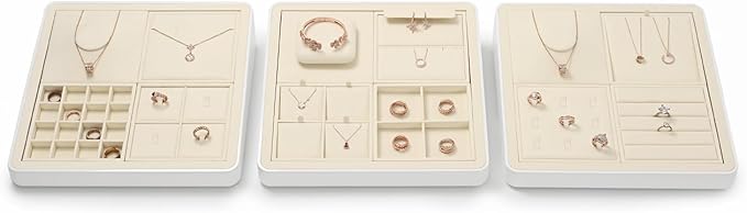 Oirlv Microfiber Jewelry Stud Earring tray Display Tray Earring Display - Image 4