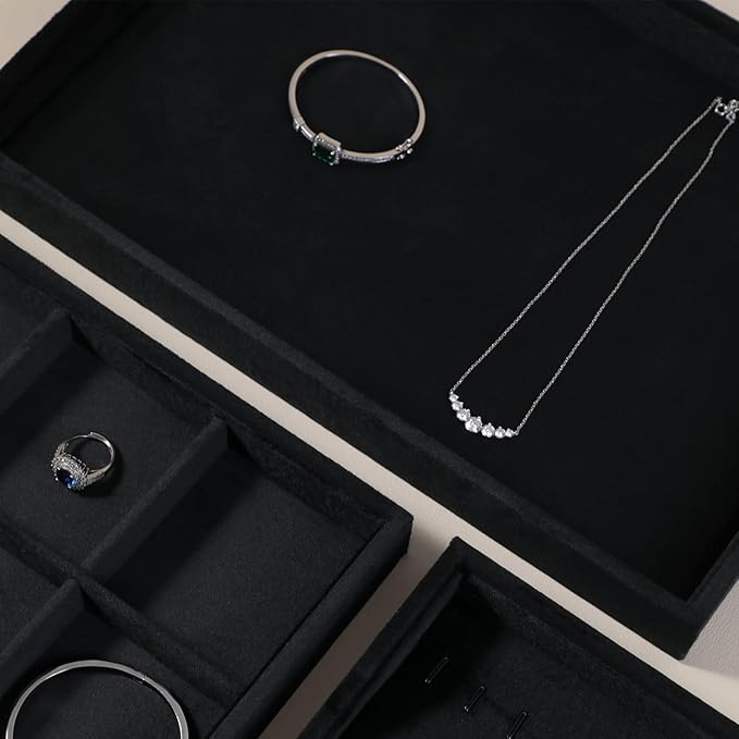 Velvet Stackable Jewelry Display Flat Tray - Image 8