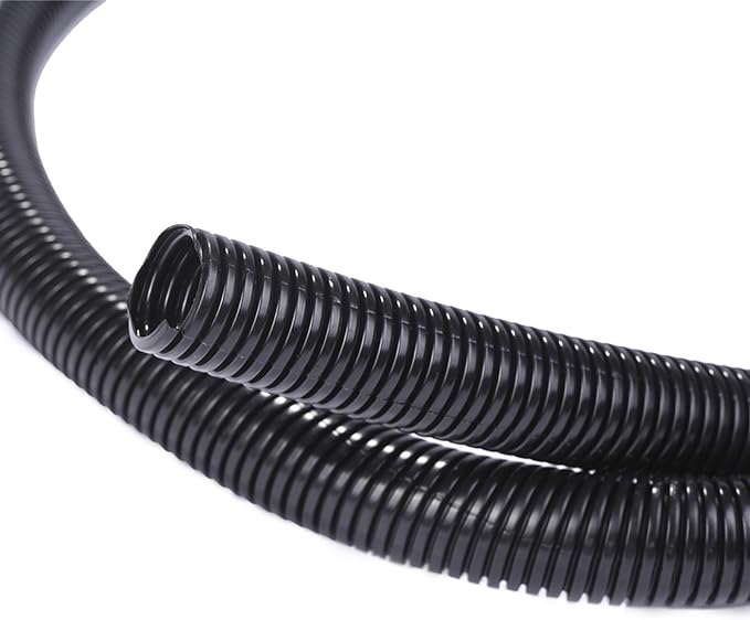 Alex Tech 25ft - 3/8 inch Split Wire Loom Tubing - Black by AlexTech