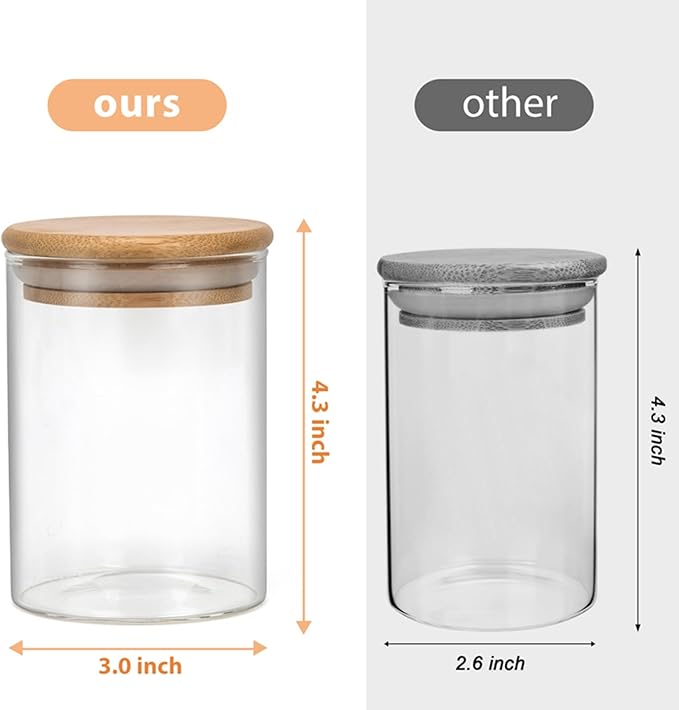 4 Pack Glass Qtip Holder Dispenser Set - Image 7