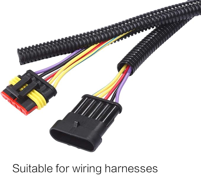 Alex Tech 25ft - 3/8 inch Split Wire Loom Tubing - Black - Image 3