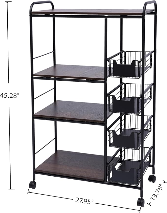 5-Tier Kitchen Carts on Wheels - Image 5