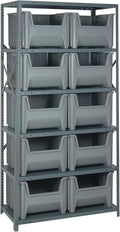 Quantum Storage Systems QSBU-800GY Solid Heavy Duty 6 Shelves 10 Giant Stack by QuantumStorageSystems