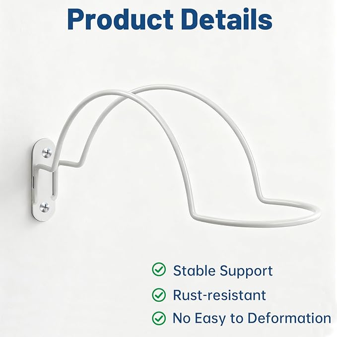 2 Pcs Helmet Rack Hanger Wall Mount Display, Helmet Holder Hooks Wall Mount - Image 2