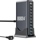 880W USB C Charger Block, 8-Port USB C Charging Station GaN IV Travel by SMSASOEO