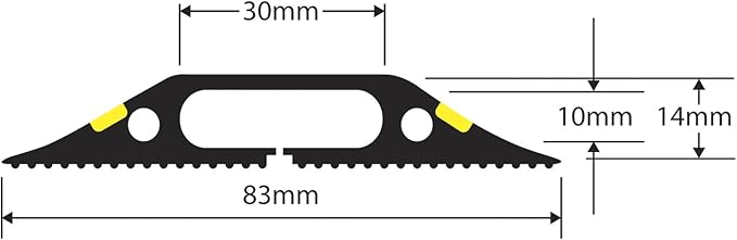D-Line 30ft Floor Cord Cover, Made in USA Linkable Cable Protector, Hide - Image 3