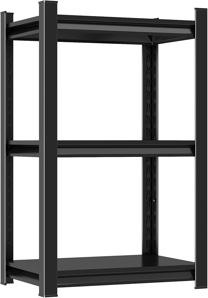 Storage Shelves, Garage Metal Shelving Unit, Adjustable, Double-Layer Column by Beaunatixx