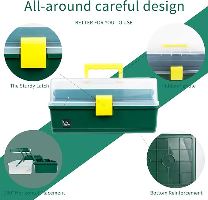 Creahaus 13 inch Art Craft Organizer Storage Box - Image 3