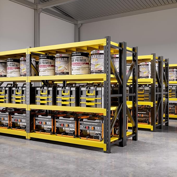 48" W Garage Shelving, 4-Tier Heavy Duty Storage Shelves Unit - Image 3
