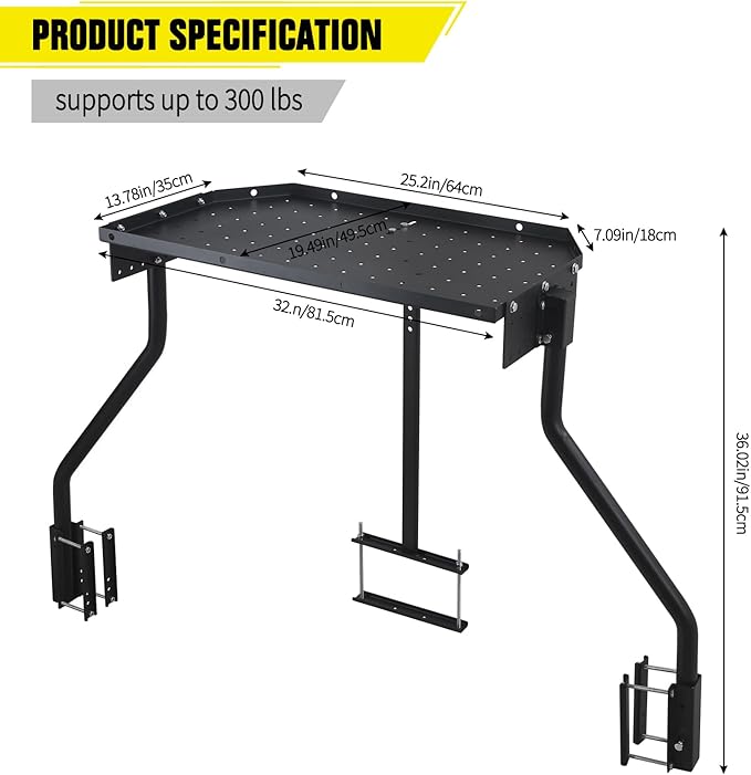 Trailer Tray RV Generator Mount, Front Mount Cargo Carrier & Storage Rack - Image 3