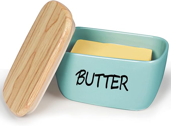 HAOTOP Large Porcelain Butter Dish by HOME
