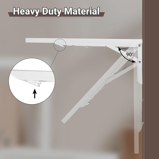 Wall Mounted Folding Table 39.4”L x 19.7”W, Laundry Folding Table - Image 7