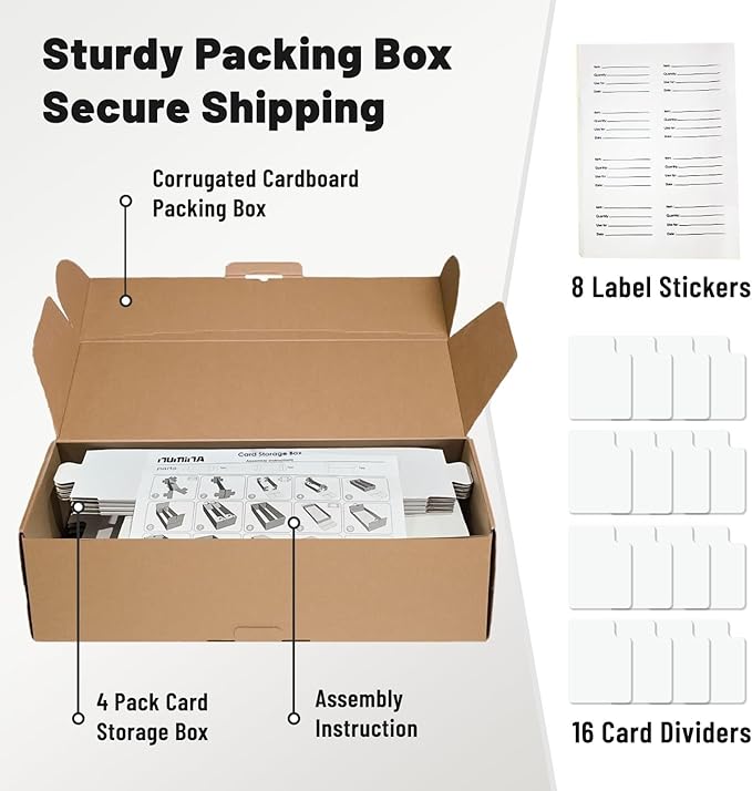 NUMINA 4 Pack 1800 Card High Capacity Storage Box - Image 6