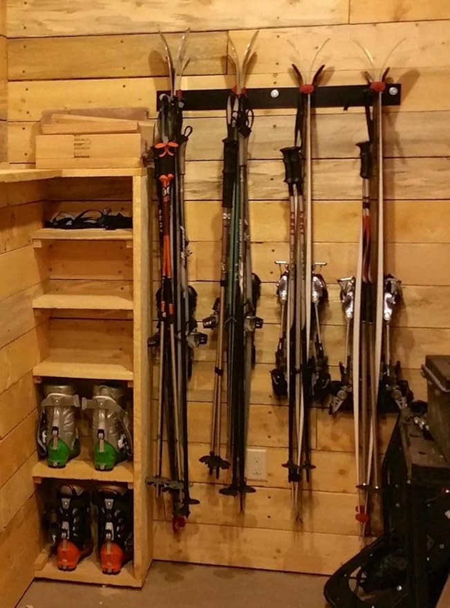 StoreYourBoard Ski Rack Wall Mount – Heavy-Duty Steel Ski Wall Mount Holds Up - Image 2