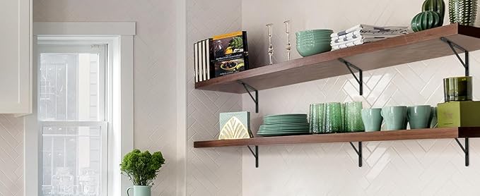 4 Pack L6 x H 4" Black Heavy Duty Shelf Brackets - Image 8
