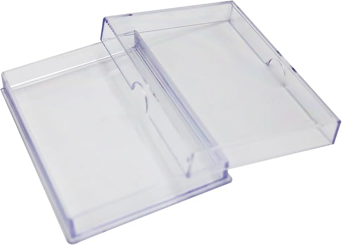 20 Pack Clear Acrylic Card Storage Boxes by GaryPlasticPackaging