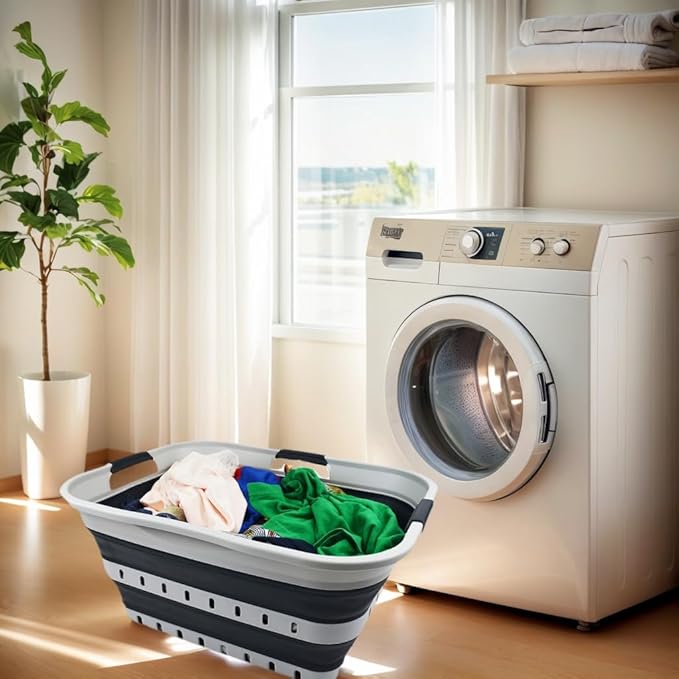 SAMMART 42L Collapsible Plastic Laundry Basket - Image 3