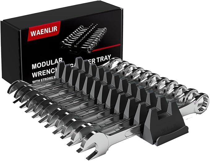 12PCS Magnetic Modular Wrench Organizer Set by WAENLIR