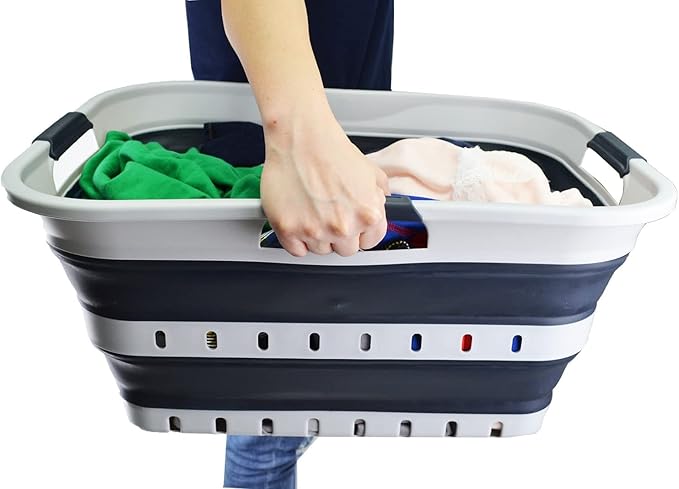 SAMMART 42L Collapsible Plastic Laundry Basket - Image 8