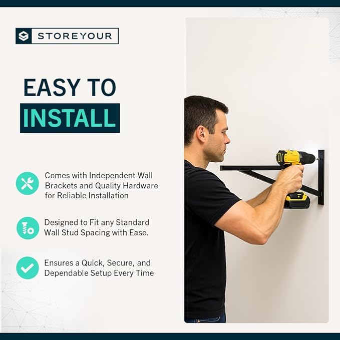 StoreYourBoard Heavy Duty Garage Shelf Wall Mount 1ft x 2ft – Wall-Mounted - Image 3