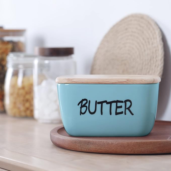 HAOTOP Large Porcelain Butter Dish - Image 7