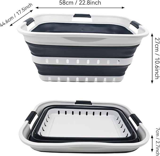 SAMMART 42L Collapsible Plastic Laundry Basket - Image 5