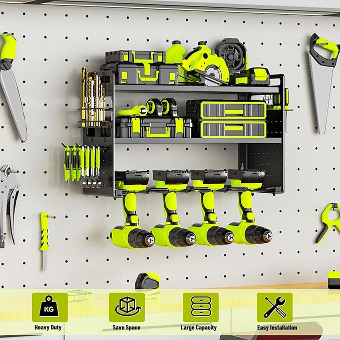 Power Tool Organizer Wall Mount, Drill Holder tool storage - Image 4
