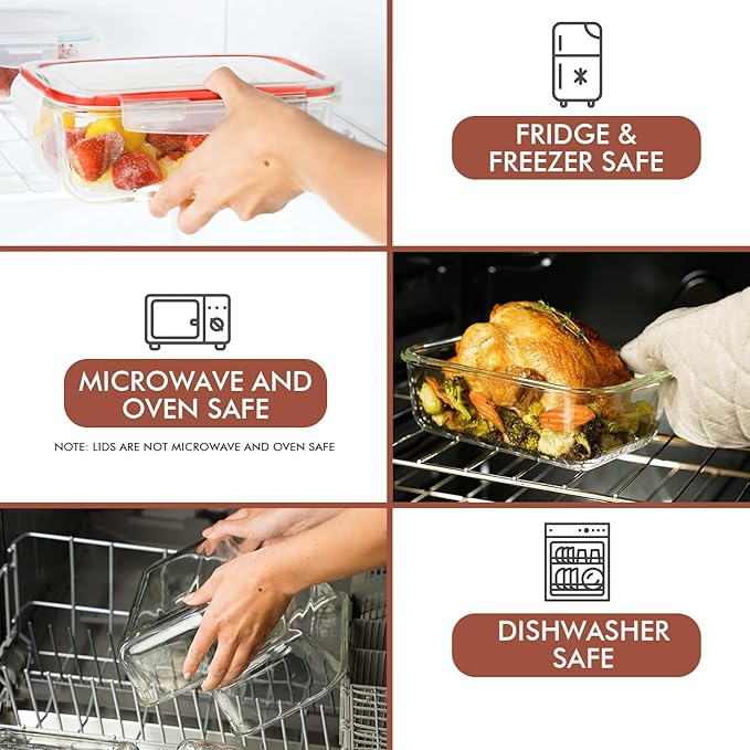 Razab 35 Pc Set Glass Food Storage Containers - Image 4