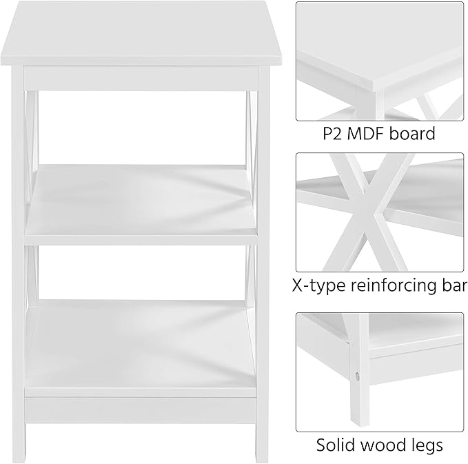 Yaheetech 3 Tier Sofa Side End Table - Image 5