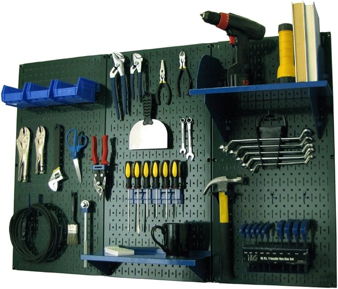 Wall Control Pegboard Organizer 4 ft. Metal Pegboard Standard Tool Storage Kit by Wall+Control