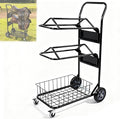 2 Tier Rolling Saddle Rack Cart by Unknown
