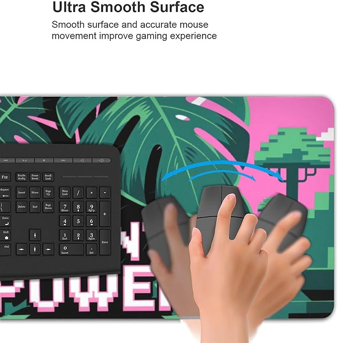 Pixel Plant Power Large Mouse Pad, Cool Gaming Desk Mat, XXL Keyboard Desk Pad - Image 6