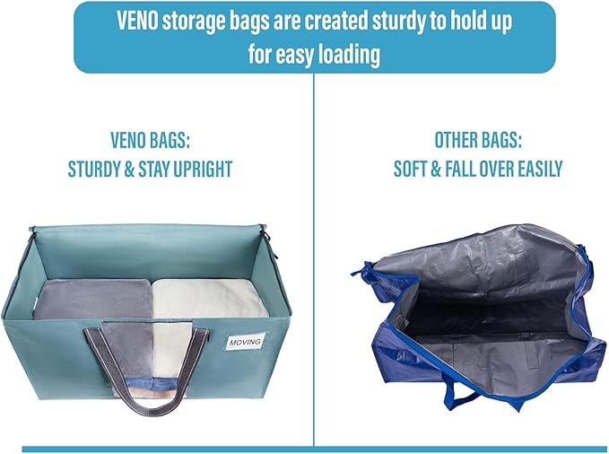 VENO 4 Pack Moving Bags, Comforter and Blanket Storage Bags - Image 3