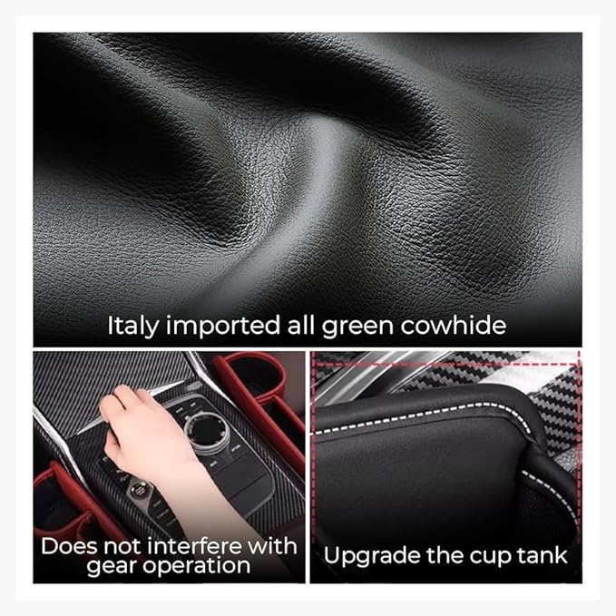 Car Leather Cup Holder Gap Bag, 2025 Upgrade Car Storage Box - Image 4