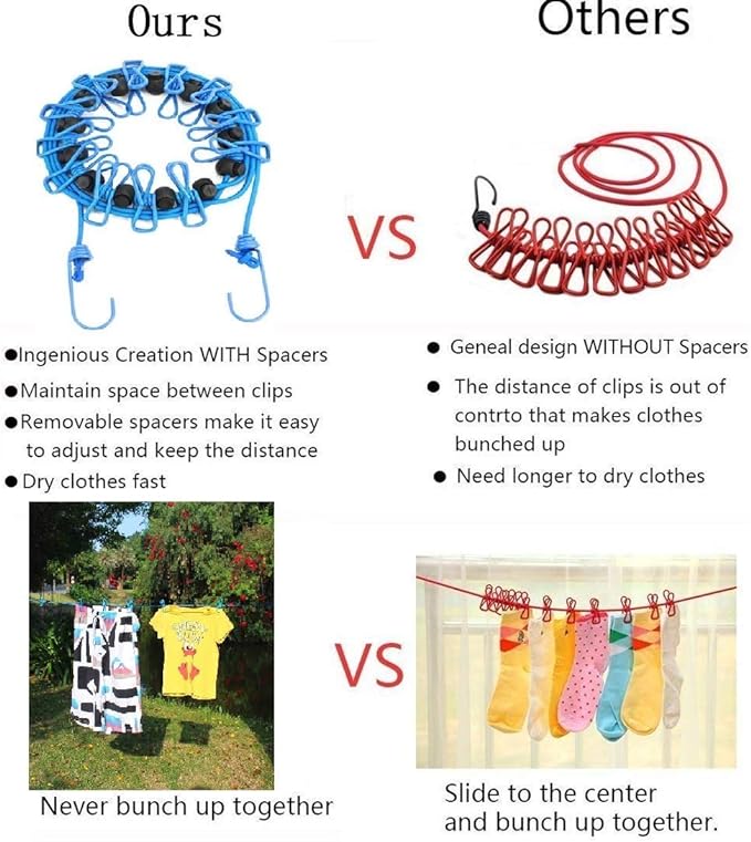 2 Pack Portable Clothesline - Image 5