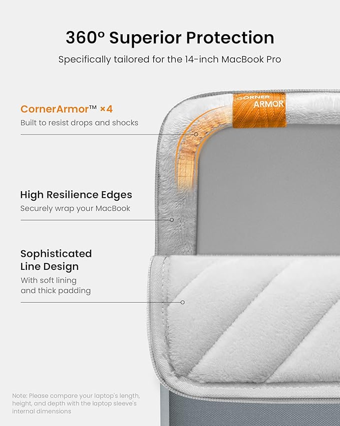 tomtoc 360° Protective Laptop Sleeve - Image 5