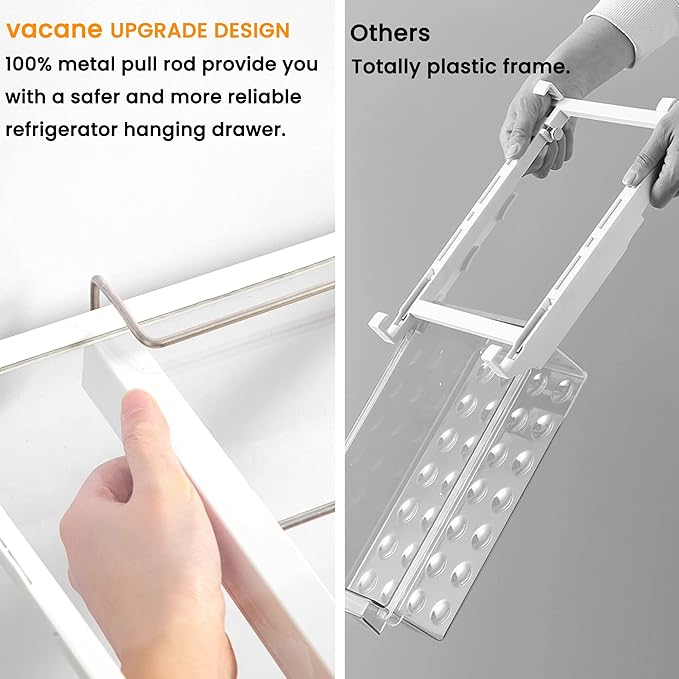 vacane Fridge Organizer Drawer, Add on Refrigerator Drawer, Fridge Storage - Image 5