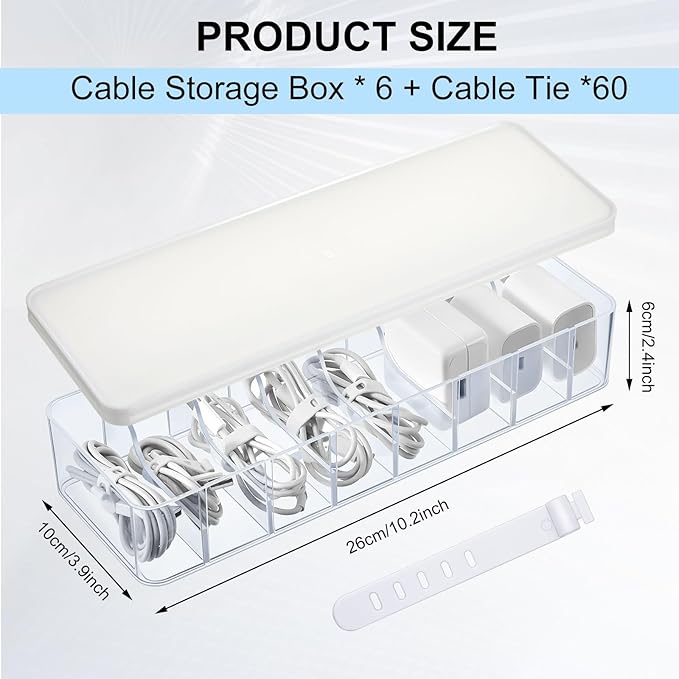 Tatuo 6 Pcs Cable Organizer Box - Image 2