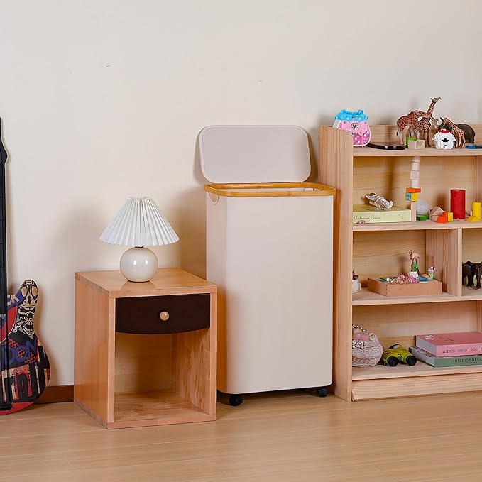 Slim Laundry Basket with Wheels, Narrow Hampers - Image 5