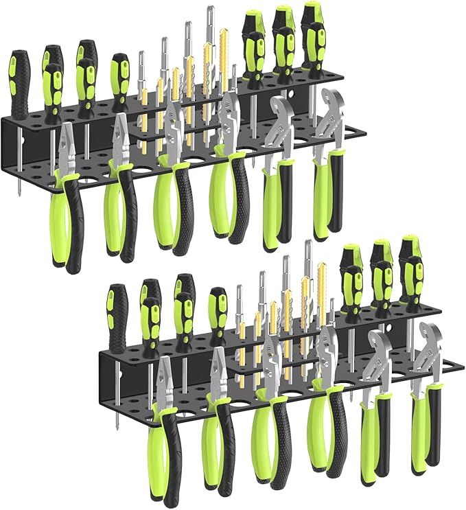 Screwdriver Holder Wall Mount, Heavy Duty Metal Utility Bit Organizer by TUSPEU