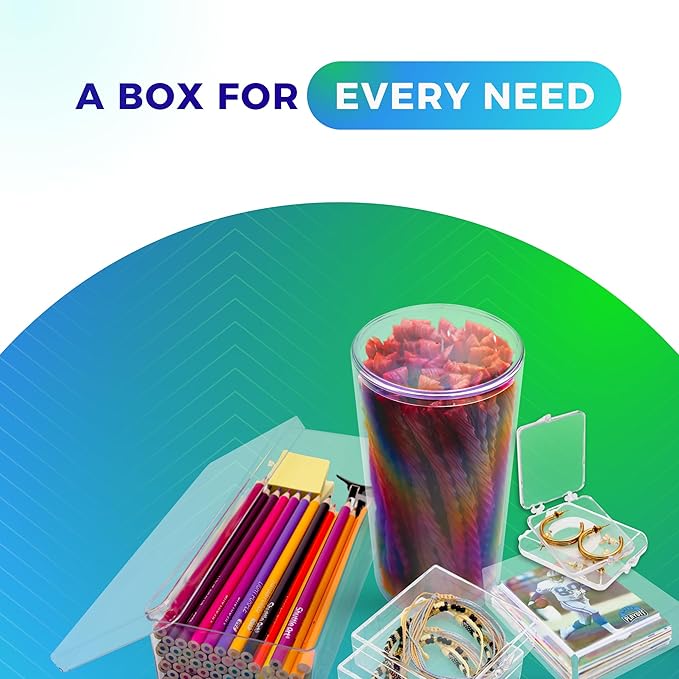 20 Pack Clear Acrylic Card Storage Boxes - Image 9