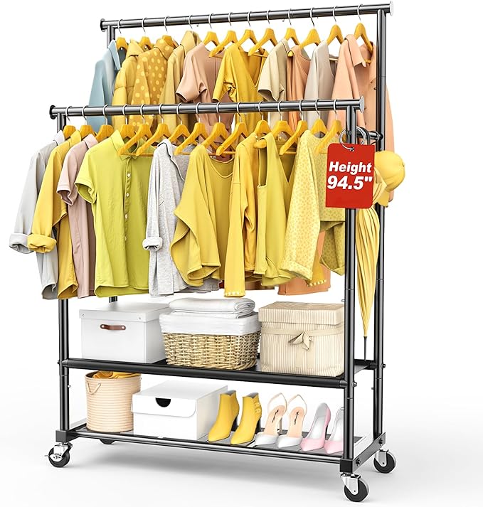 Double Rod Clothing Rack Heavy Duty by ANTIWAR