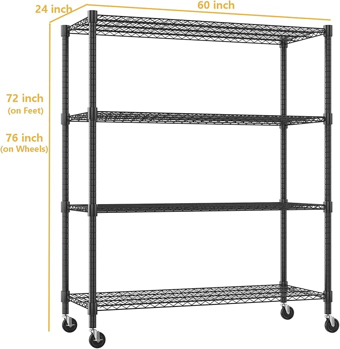 Himimi Storage Shelves 60" W Wire Shelving - Image 3