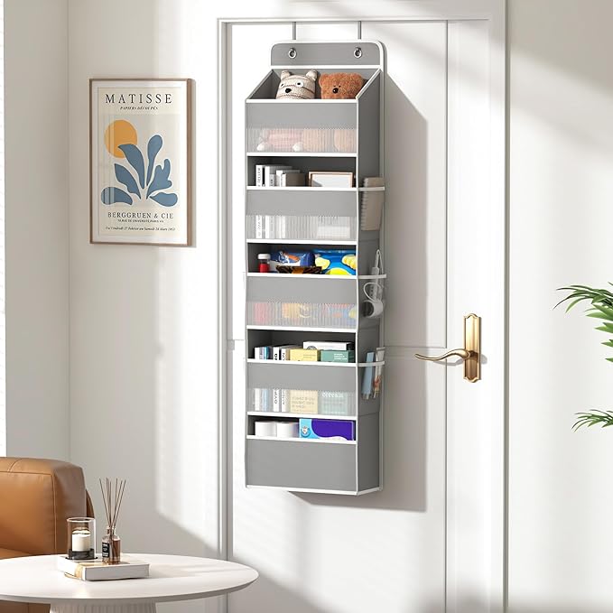 1 Pack 5-Tier Over the Door Organizer, Heavy-Duty Large Deep Pocket Hanging - Image 4