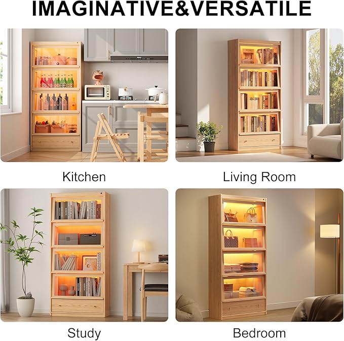 74"H Tall Soild wood Bookcase - Image 4