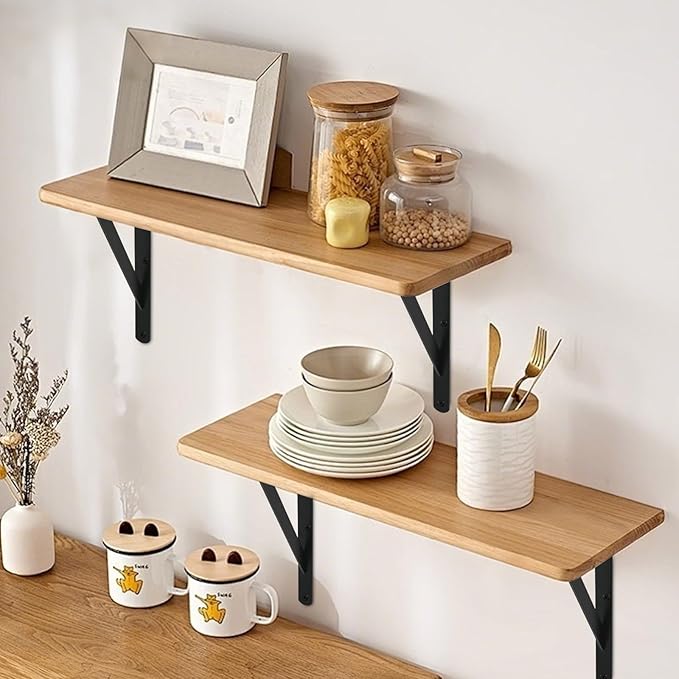 4 Pack L6 x H 4" Black Heavy Duty Shelf Brackets - Image 5