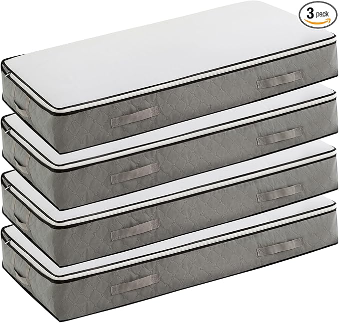 90L Under Bed Storage Containers, Closet Organizers and Storage Bins, Foldable by Unknown