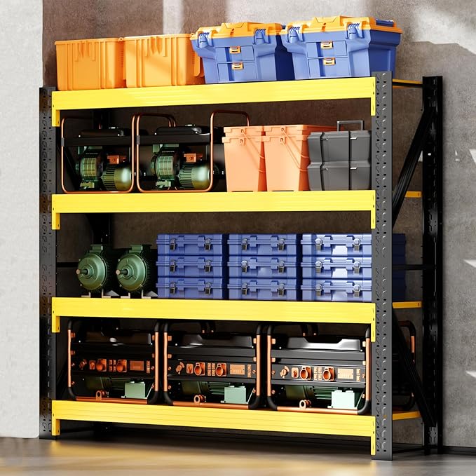 48" W Garage Shelving, 4-Tier Heavy Duty Storage Shelves Unit by Unknown